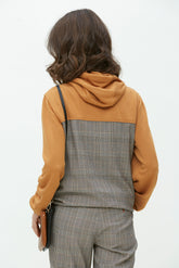 HOODED CHECK JACKET